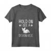 Donna Retro Cat Motif - Hold On I See A Devon Rex Cat Maglietta con Collo a V - Design Unico per Amanti dei Gatti Devon Rex - Ideale come Regalo