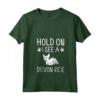 Donna Retro Cat Motif - Hold On I See A Devon Rex Cat Maglietta con Collo a V - Design Unico per Amanti dei Gatti Devon Rex - Ideale come Regalo