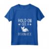 Donna Retro Cat Motif - Hold On I See A Devon Rex Cat Maglietta con Collo a V - Design Unico per Amanti dei Gatti Devon Rex - Ideale come Regalo