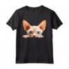 Devon Rex Kitty Pussycat Sbirciare Maglietta - Design Personalizzato per Amanti dei Gatti e Devoti del Devon Rex