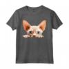 Devon Rex Kitty Pussycat Sbirciare Maglietta - Design Personalizzato per Amanti dei Gatti e Devoti del Devon Rex