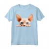 Devon Rex Kitty Pussycat Sbirciare Maglietta - Design Personalizzato per Amanti dei Gatti e Devoti del Devon Rex