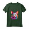 Donna Colorful Splash Art - Faccia di Gatto Devon Rex Maglietta con Collo a V - Ideale per Amanti dei Gatti e Appassionati di Arte