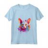 Donna Colorful Splash Art - Faccia di Gatto Devon Rex Maglietta con Collo a V - Ideale per Amanti dei Gatti e Appassionati di Arte