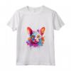 Donna Colorful Splash Art - Faccia di Gatto Devon Rex Maglietta con Collo a V - Ideale per Amanti dei Gatti e Appassionati di Arte