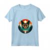 Donna Devon Rex Amante Gatto Tramonto Retro Style Vintage 80s 70s Maglietta con Collo a V - Regalo per Amanti dei Gatti e Proprietari di Devon Rex
