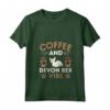 Donna Cat Owner & Barista Motif - Coffee & Devon Rex Cat Maglietta con Collo a V - Design Unico per Amanti dei Gatti e del Caffè