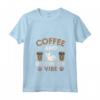 Donna Cat Owner & Barista Motif - Coffee & Devon Rex Cat Maglietta con Collo a V - Design Unico per Amanti dei Gatti e del Caffè