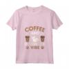 Donna Cat Owner & Barista Motif - Coffee & Devon Rex Cat Maglietta con Collo a V - Design Unico per Amanti dei Gatti e del Caffè