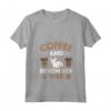Donna Cat Owner & Barista Motif - Coffee & Devon Rex Cat Maglietta con Collo a V - Design Unico per Amanti dei Gatti e del Caffè