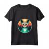 Donna Devon Rex Amante Gatto Tramonto Retro Style Vintage 80s 70s Maglietta con Collo a V - Perfetto Regalo per Amanti dei Gatti e Proprietari di Devon Rex