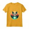 Donna Devon Rex Amante Gatto Tramonto Retro Style Vintage 80s 70s Maglietta con Collo a V - Perfetto Regalo per Amanti dei Gatti e Proprietari di Devon Rex