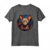 Devon Rex - Piombo per vetro colorato, design artistico Maglietta - Il compagno perfetto per gli amanti dei gatti e dell'arte