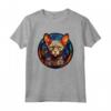 Devon Rex - Piombo per vetro colorato, design artistico Maglietta - Il compagno perfetto per gli amanti dei gatti e dell'arte