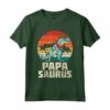 Papasaurus Retro Fathers Day Trex Dinosaur Dad Daddy Men Maglietta - Best Dad Ever T-shirt for Father's Day Gift from Daughter, Son, Kids