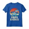 Papasaurus Retro Fathers Day Trex Dinosaur Dad Daddy Men Maglietta - Best Dad Ever T-shirt for Father's Day Gift from Daughter, Son, Kids