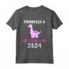 T-Shirt Promossa a Sorella Maggiore 2024 - Dinosauro Maglietta per la Sorella - Regalo Carino per Compleanno