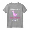 T-Shirt Promossa a Sorella Maggiore 2024 - Dinosauro Maglietta per la Sorella - Regalo Carino per Compleanno