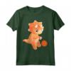 Dolce Triceratopo Sportivo - Maglietta Dinosauro per Bambino o Bambina - Ideale per Bambini Amanti dei Dinosauri e dello Sport