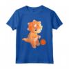 Dolce Triceratopo Sportivo - Maglietta Dinosauro per Bambino o Bambina - Ideale per Bambini Amanti dei Dinosauri e dello Sport