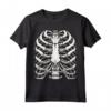 Scheletro Rib Cage Pigro - Maglietta Divertente per Halloween - Regalo Unico per Appassionati di Film Horror