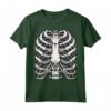 Scheletro Rib Cage Pigro - Maglietta Divertente per Halloween - Regalo Unico per Appassionati di Film Horror