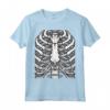 Scheletro Rib Cage Pigro - Maglietta Divertente per Halloween - Regalo Unico per Appassionati di Film Horror