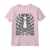 Scheletro Rib Cage Pigro - Maglietta Divertente per Halloween - Regalo Unico per Appassionati di Film Horror