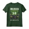 Giocatore 18 anni Compleanno - Maglietta Unlocked Next Level - Ideale per Regali Gamer - HapTiger