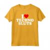 AMO CUORE TECHNO TROLE EDM MUSICA Maglietta - Ideale per gli Amanti della Musica Elettronica - Versione Testo Bianco