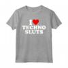 AMO CUORE TECHNO TROLE EDM MUSICA Maglietta - Ideale per gli Amanti della Musica Elettronica - Versione Testo Bianco