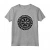 Bussola vichinga Vegvisir - Bussola magica islandese Maglietta - Ideale per gli Amanti della Mitologia Norrena e dei Simboli Magici