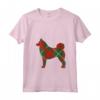 Donna Norvegese Elkhound Natale Maglietta con Collo a V - Regalo Unico per Genitori di Elkhound - Felice Natale con il mio Elkhound norvegese