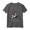 Donna Norvegese Elkhound Mamma Maglietta con Collo a V - Design Mum Mommy Mamg - Ideale per Amanti dei Cani