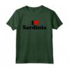 I LOVE HEART SARDEGNA Maglietta - Esprimi il tuo Affetto per la Sardegna - Versione Testo Nero