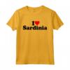 I LOVE HEART SARDEGNA Maglietta - Esprimi il tuo Affetto per la Sardegna - Versione Testo Nero