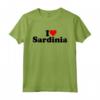 I LOVE HEART SARDEGNA Maglietta - Esprimi il tuo Affetto per la Sardegna - Versione Testo Nero