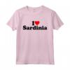 I LOVE HEART SARDEGNA Maglietta - Esprimi il tuo Affetto per la Sardegna - Versione Testo Nero