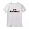 I LOVE HEART SARDEGNA Maglietta - Esprimi il tuo Affetto per la Sardegna - Versione Testo Nero