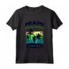 Miami Paradise Beach T-shirt - Cool Florida Surfing Maglietta for Men, Women, and Kids - Retro Miami Souvenir Tee