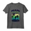 Miami Paradise Beach T-shirt - Cool Florida Surfing Maglietta for Men, Women, and Kids - Retro Miami Souvenir Tee