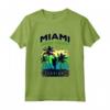 Miami Paradise Beach T-shirt - Cool Florida Surfing Maglietta for Men, Women, and Kids - Retro Miami Souvenir Tee