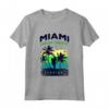 Miami Paradise Beach T-shirt - Cool Florida Surfing Maglietta for Men, Women, and Kids - Retro Miami Souvenir Tee