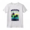 Miami Paradise Beach T-shirt - Cool Florida Surfing Maglietta for Men, Women, and Kids - Retro Miami Souvenir Tee
