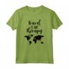 Travel Is My Therapy - Mappa del mondo in viaggio - Maglietta Vacanze Spiaggia Regalo per Amanti dei Viaggi