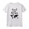 Travel Is My Therapy - Mappa del mondo in viaggio - Maglietta Vacanze Spiaggia Regalo per Amanti dei Viaggi