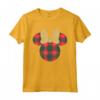 HapTiger Minnie Mouse Icon Holiday Plaid & Gold Bow Maglietta - Festive Matching Family Christmas Shirts