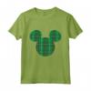 HapTiger Mickey Mouse Icon Green and Red Holiday Plaid Maglietta - Matching Family Christmas Tee Shirts - Disney Holiday Merchandise