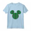 HapTiger Mickey Mouse Icon Green and Red Holiday Plaid Maglietta - Matching Family Christmas Tee Shirts - Disney Holiday Merchandise