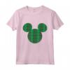 HapTiger Mickey Mouse Icon Green and Red Holiday Plaid Maglietta - Matching Family Christmas Tee Shirts - Disney Holiday Merchandise